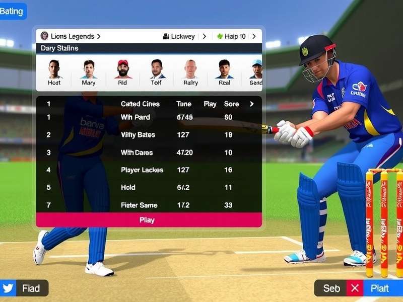 Lucknow Lions Legends batting interface